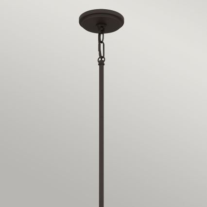 Quoizel - Suspension sur tige BRECKEN 2xE27/60W/230V noir/blanc