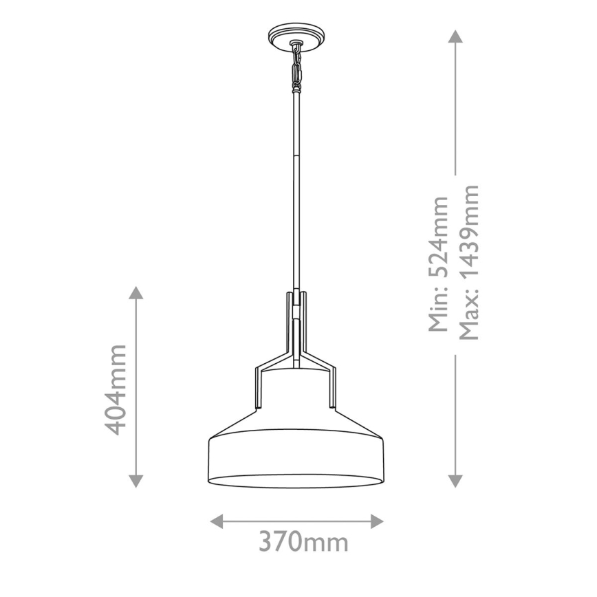 Quoizel - Suspension sur tige BRECKEN 2xE27/60W/230V noir/blanc
