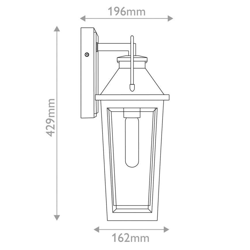 Quoizel - Applique murale d'extérieur BUCKLEY M 1xE27/40W/230V IP44 noire