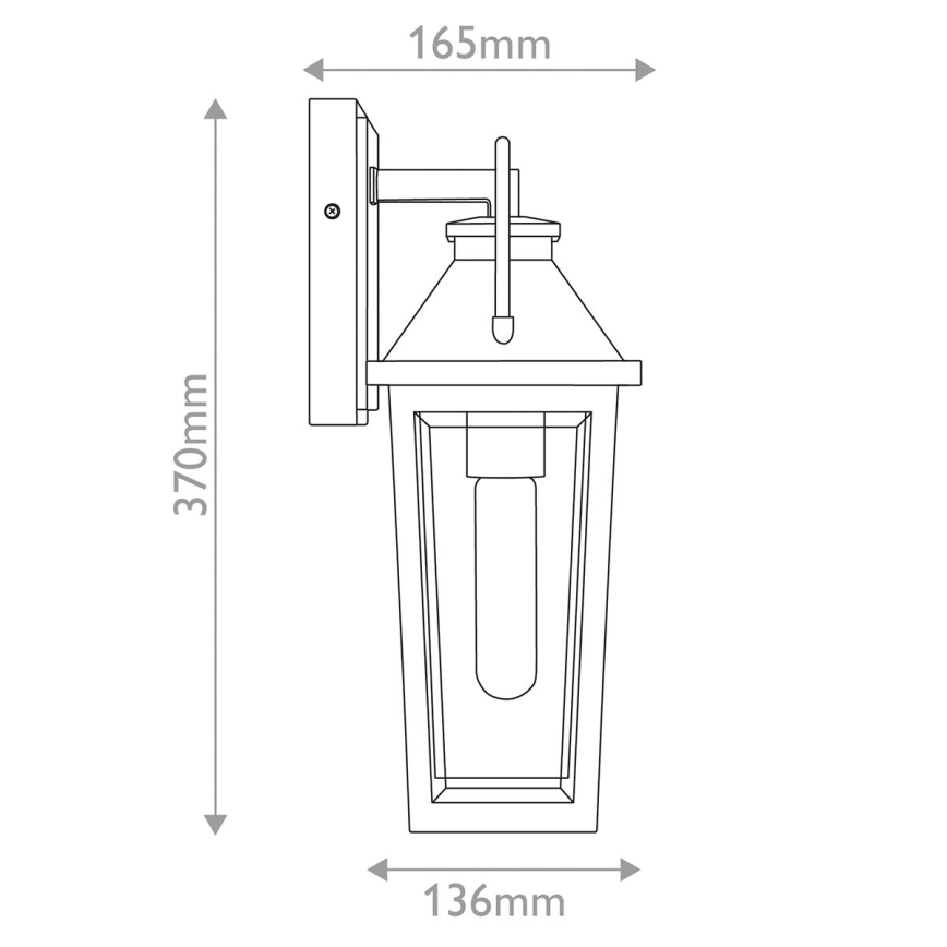 Quoizel - Applique murale extérieure BUCKLEY 1xE27/40W/230V IP44 noir
