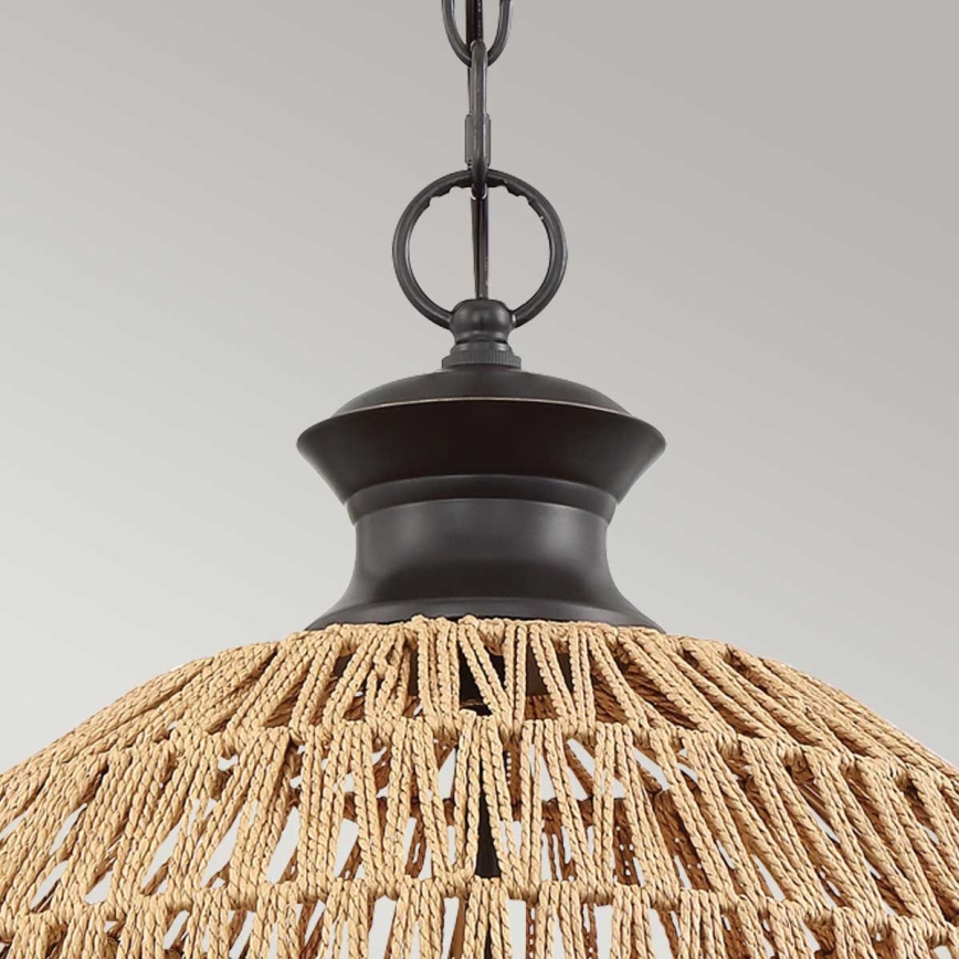 Quoizel - Lustre suspendu à chaîne CASABLANCA 3xE27/60W/230V marron