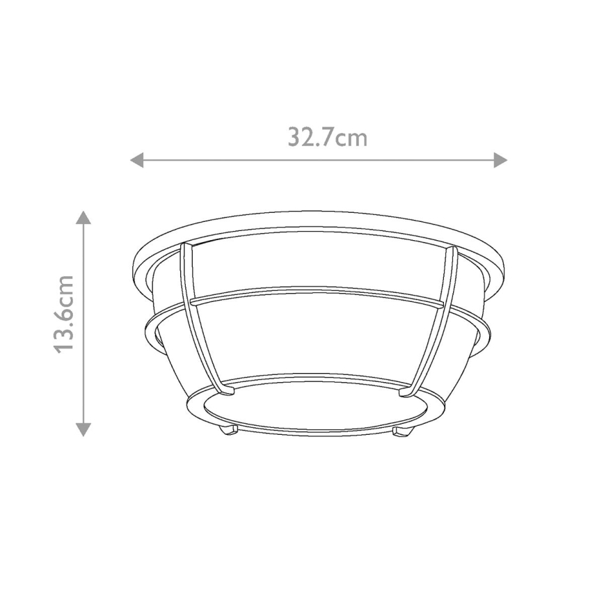 Quoizel - Plafonnier de salle de bain CHANCE 2xE27/60W/230V IP44