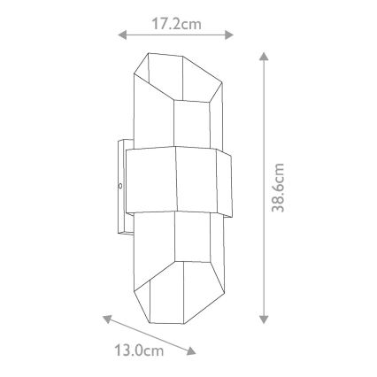 Quoizel - Applique murale extérieure CHASM 2xLED/5,5W/230V IP44