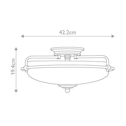 Quoizel - Plafonnier GRIFFIN 3xE27/60W/230V bronze