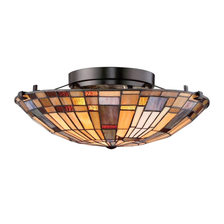 Quoizel - Plafonnier INGLENOOK 2xE27/60W/230V d. 40,7 cm