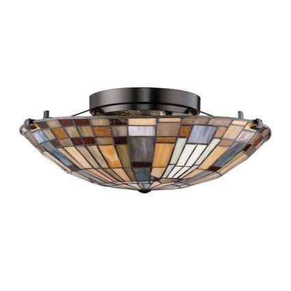 Quoizel - Plafonnier INGLENOOK 2xE27/60W/230V d. 40,7 cm