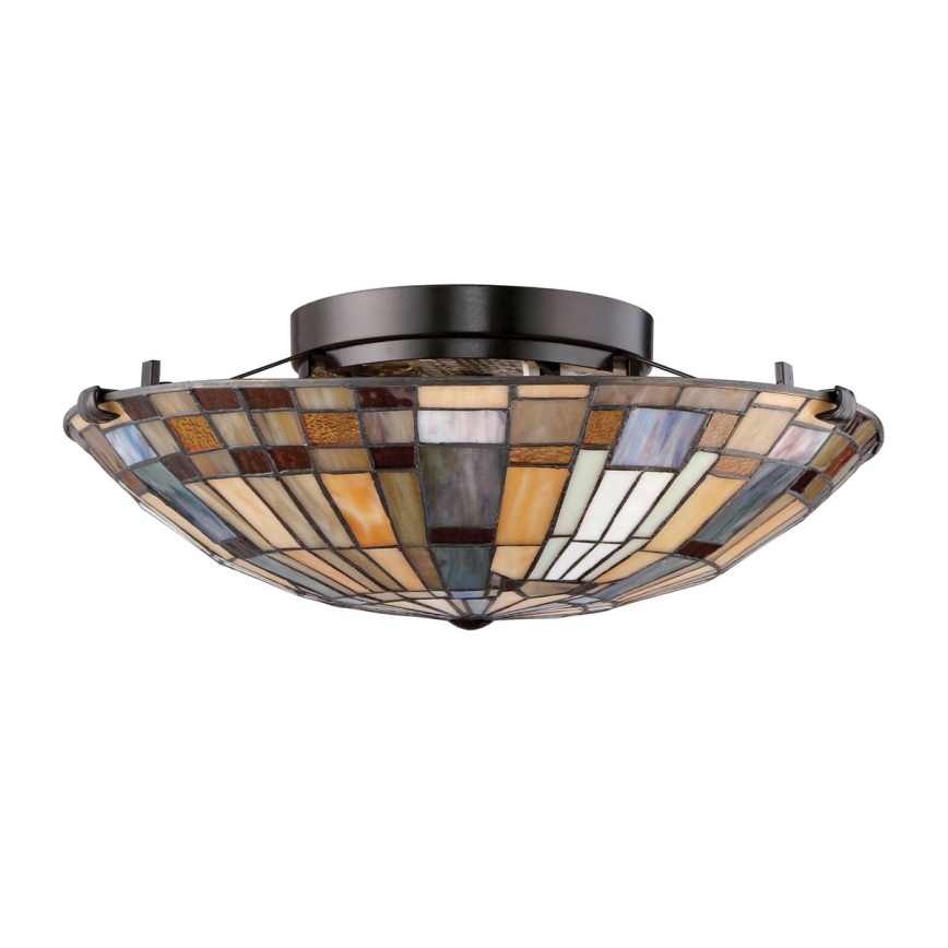 Quoizel - Plafonnier INGLENOOK 2xE27/60W/230V d. 40,7 cm