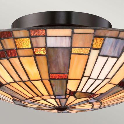 Quoizel - Plafonnier INGLENOOK 2xE27/60W/230V d. 40,7 cm