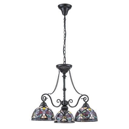 Quoizel - Suspension Tiffany LARISSA 3xE27/60W/230V Ø 63,6 cm