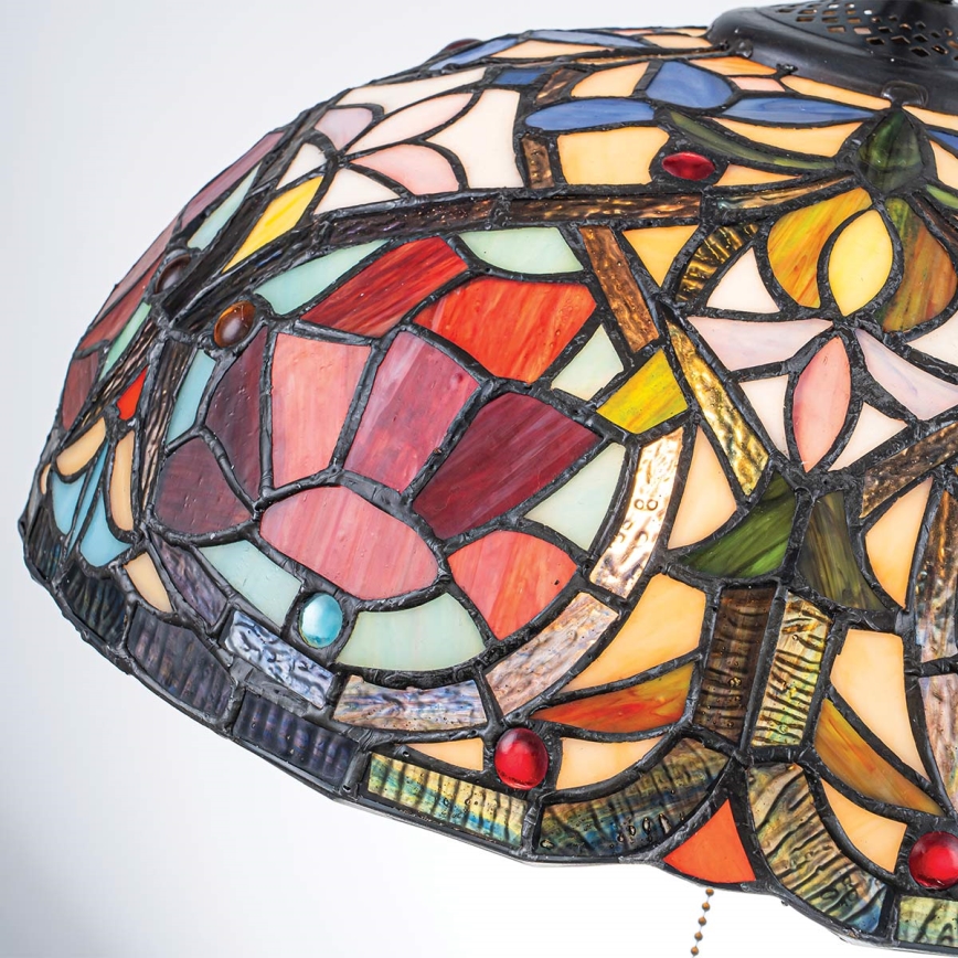 Quoizel - Lustre Tiffany LARISSA sur chaîne 3xE27/60W/230V Ø 38,5 cm