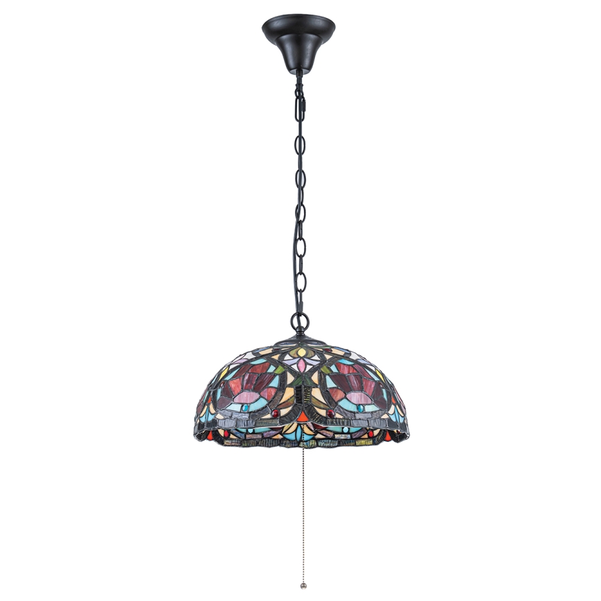 Quoizel - Lustre Tiffany LARISSA sur chaîne 3xE27/60W/230V Ø 38,5 cm