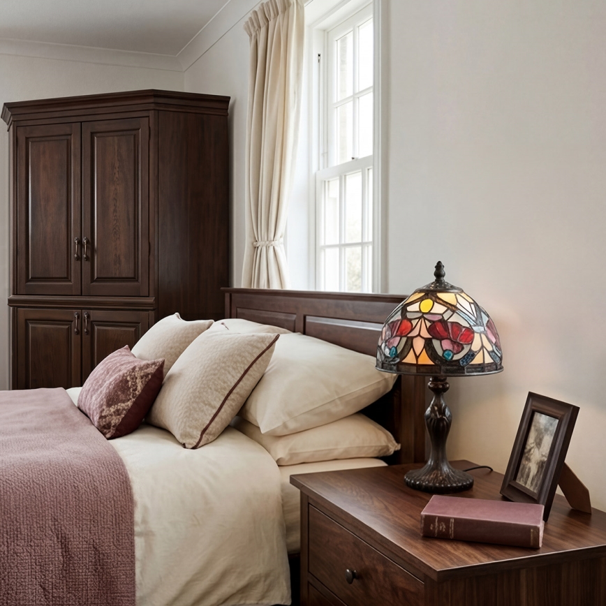 Quoizel - Lampe de table Tiffany LARISSA 1xE14/40W/230V Ø 20 cm