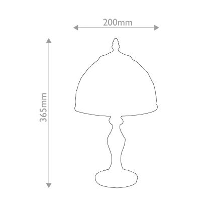 Quoizel - Lampe de table Tiffany LARISSA 1xE14/40W/230V Ø 20 cm