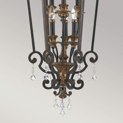 Quoizel - Lustre à chaîne MARQUETTE 6xE14/60W/230V bronze