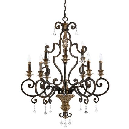 Quoizel - Suspension chaîne MARQUETTE 9xE14/60W/230V