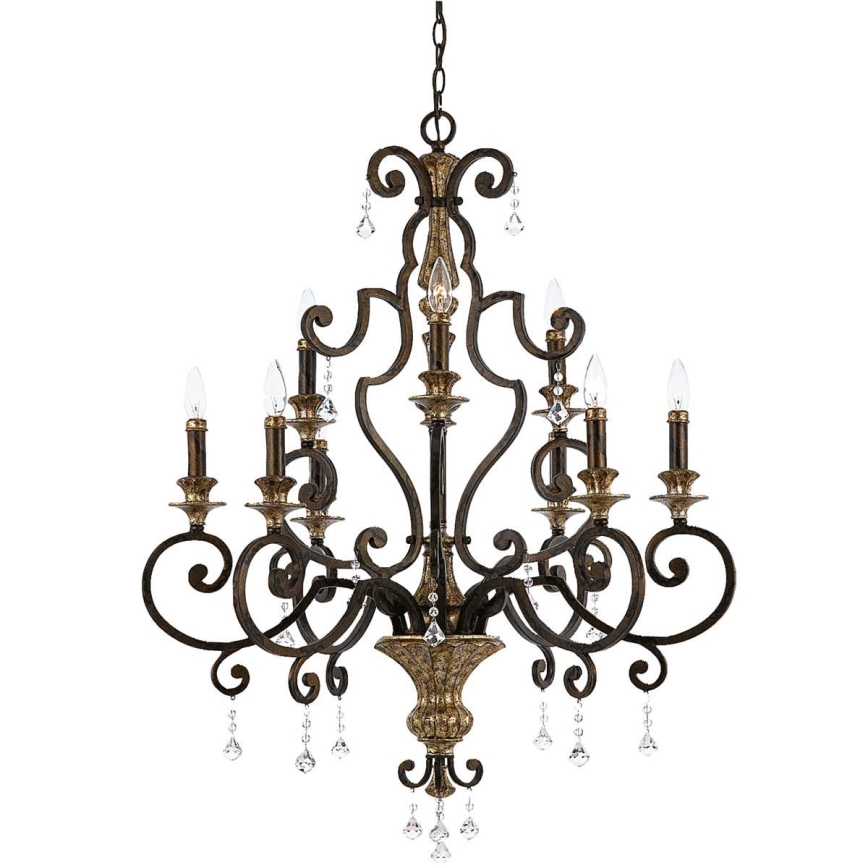 Quoizel - Suspension chaîne MARQUETTE 9xE14/60W/230V