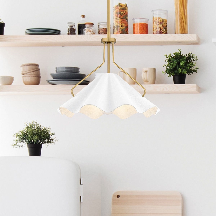 Quoizel - Suspension-barre MEJIA 1xE27/60W/230V d. 35,6 cm laiton
