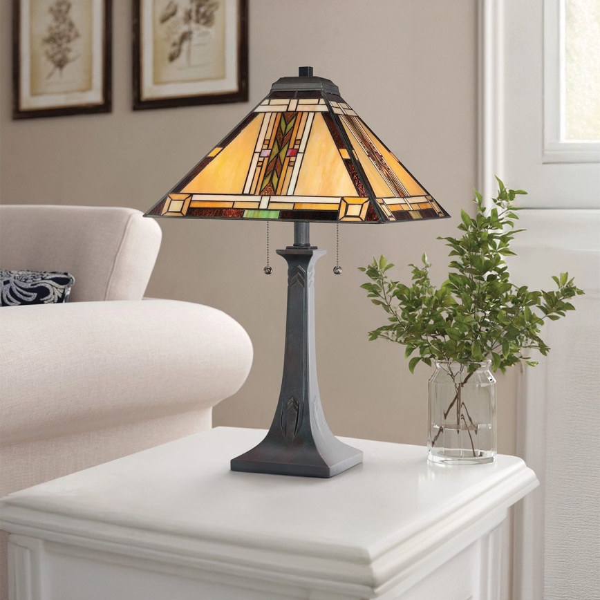 Quoizel - Lampe de table Tiffany NAVAJO 2xE27/60W/230V