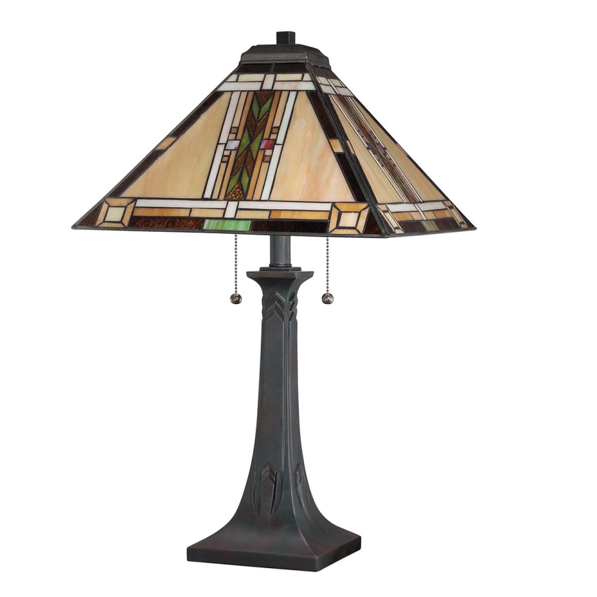 Quoizel - Lampe de table Tiffany NAVAJO 2xE27/60W/230V