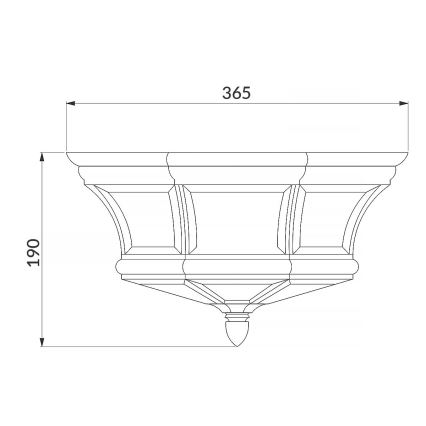 Quoizel - Plafonnier d'extérieur NEWBURY 3xE14/60W/230V IP44 cuivré