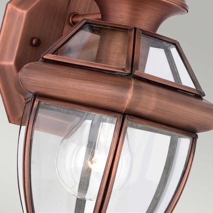 Quoizel - Applique murale extérieure NEWBURY 1xE27/60W/230V IP44, finition cuivrée