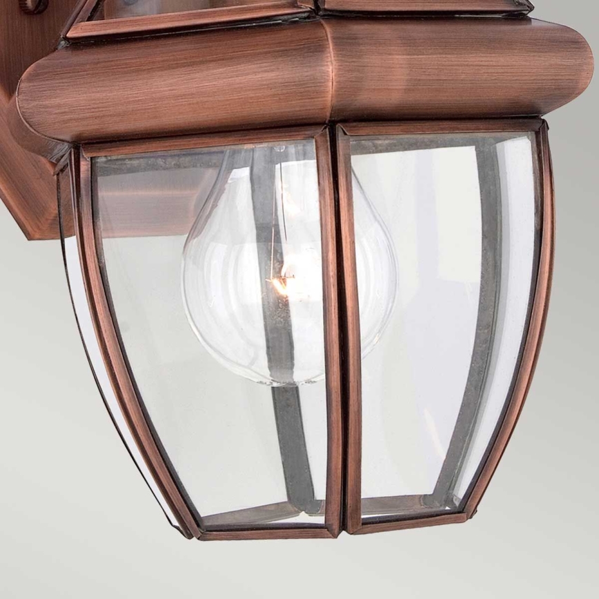 Quoizel - Applique murale extérieure NEWBURY 1xE27/60W/230V IP44, finition cuivrée