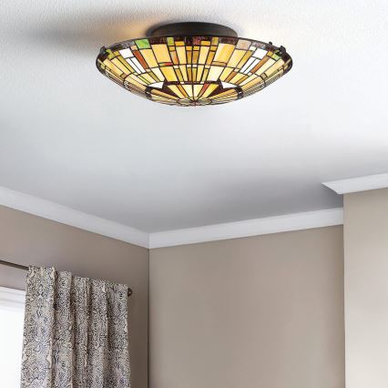 Quoizel - Plafonnier REED 2xE27/60W/230V d. 42 cm