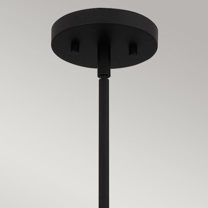 Quoizel - Suspension-barre ROYER 1xE27/60W/230V d. 30,2 cm transparent/noir/beige