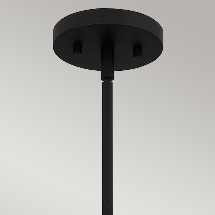 Quoizel - Suspension-barre ROYER 1xE27/60W/230V d. 30,2 cm transparent/noir/beige