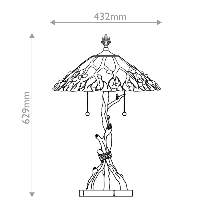 Quoizel - Lampe de table Tiffany WHISPERING 2xE27/60W/230V