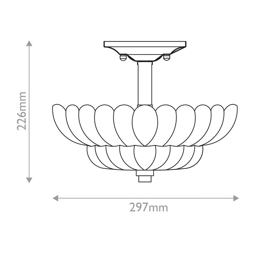 Quoizel - Plafonnier WHITECAP 3xE14/40W/230V d. 29,7 cm