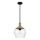 Quoizel - Suspension-barre ROYER 1xE27/60W/230V d. 30,2 cm transparent/noir/beige