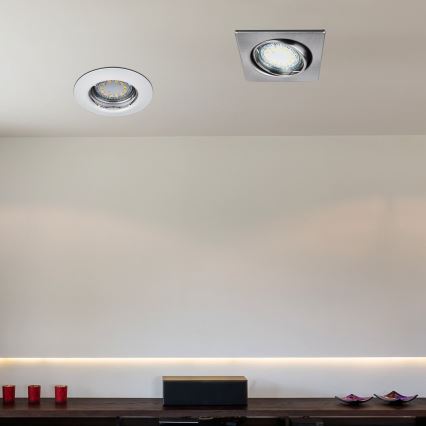 Rabalux - Lot de 3 spots LED encastrés, culot 1x GU10 (3W, 230V), IP40