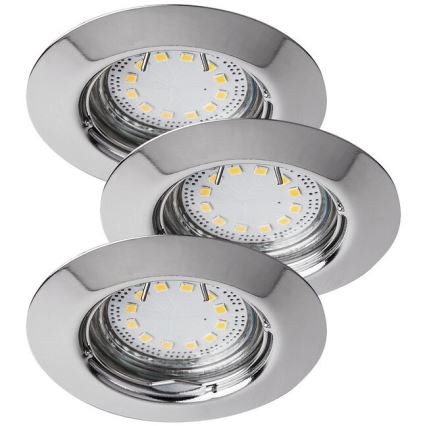 Rabalux - LOT 3xLED Spot encastrable salle de bain 3xGU10/3W/230V IP44