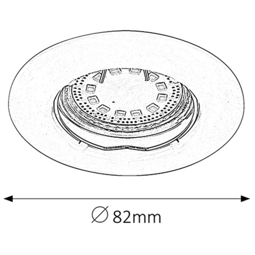 Rabalux - Ensemble de 3 spots LED encastrables pour salle de bains 1xGU10/3W/230V IP44