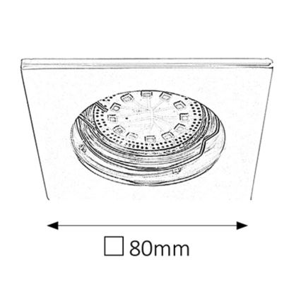 Rabalux - Lot de 3 spots LED encastrés pour salle de bains, 1x GU10/3W/230V, IP44