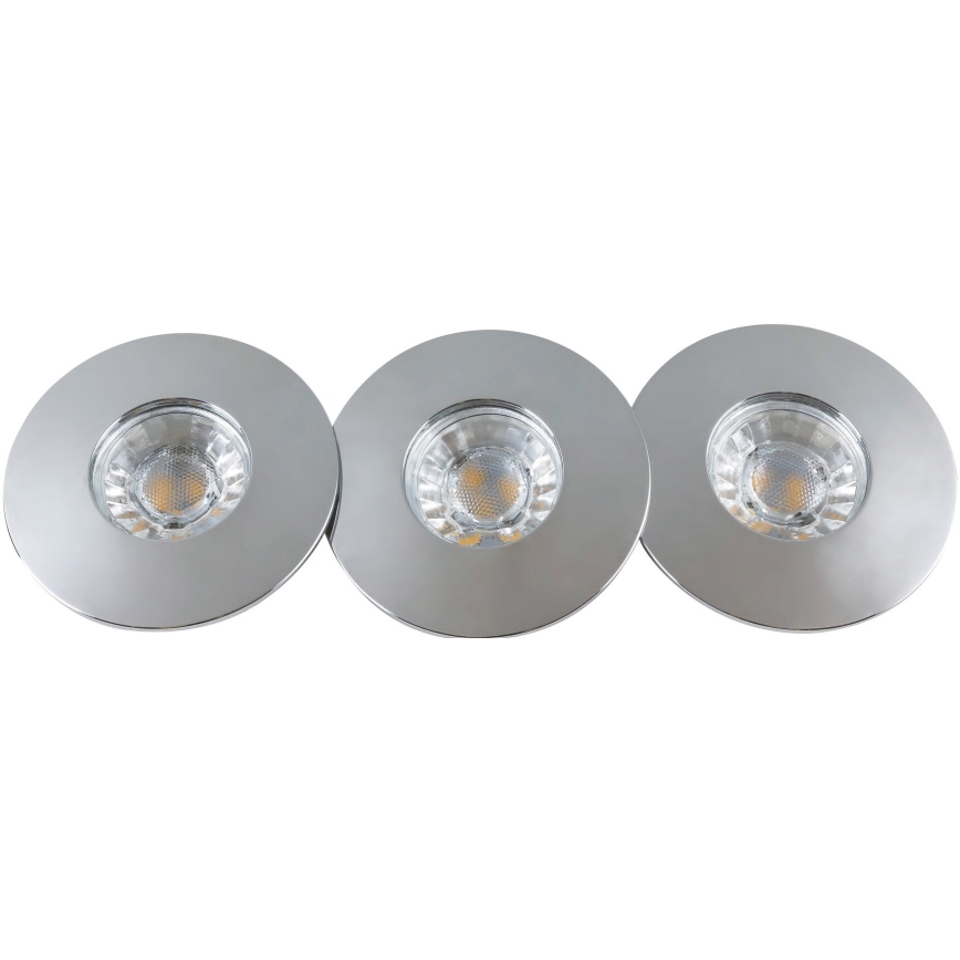 Rabalux - Lot de 3 plafonniers encastrés pour salle de bains LED/4W/230V IP44