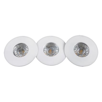 Rabalux 1078 - PACK 3x Spot encastrable LED salle de bain RANDY 3xLED/4W/230V