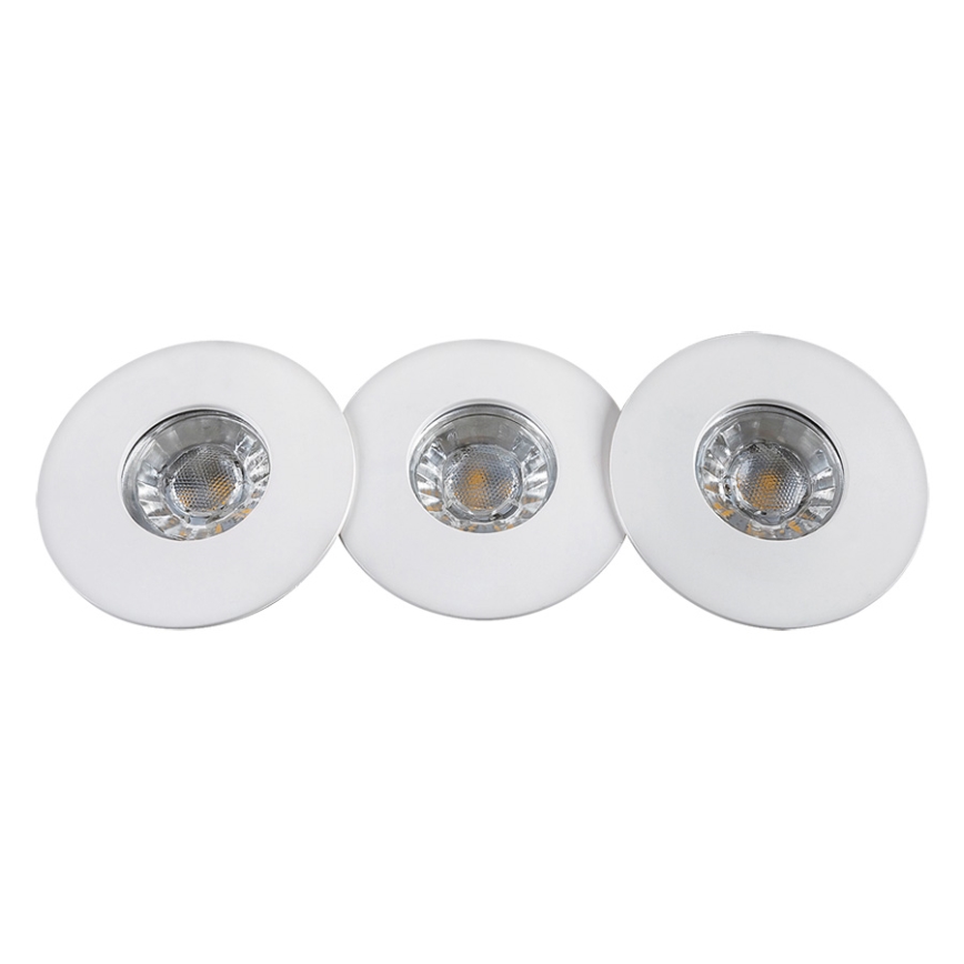 Rabalux 1078 - PACK 3x Spot encastrable LED salle de bain RANDY 3xLED/4W/230V