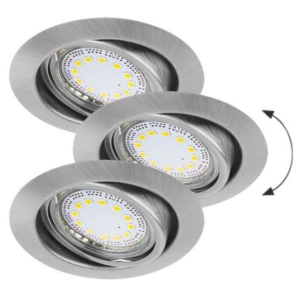 Rabalux - LOT 3xLED Spot encastrable 3xGU10/3W/230V IP40