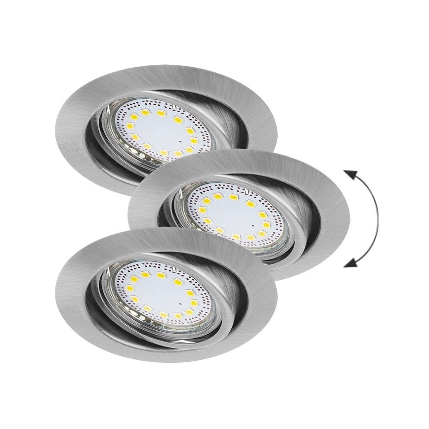 Rabalux - Lot de 3 spots encastrables LED 1xGU10/3W/230V IP40