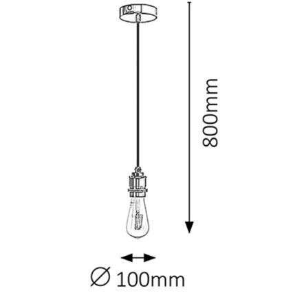 Rabalux 1411 - Suspension FIXY E27/40W noir