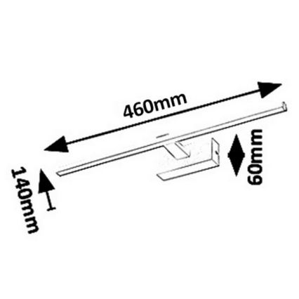Rabalux - Éclairage pour miroir de salle de bains LED/8W/230V IP23 46 cm