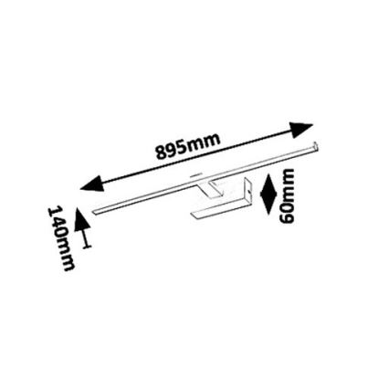 Rabalux - LED Éclairage pour miroir de salle de bains ALBINA LED/18W/230V IP23 89,5 cm