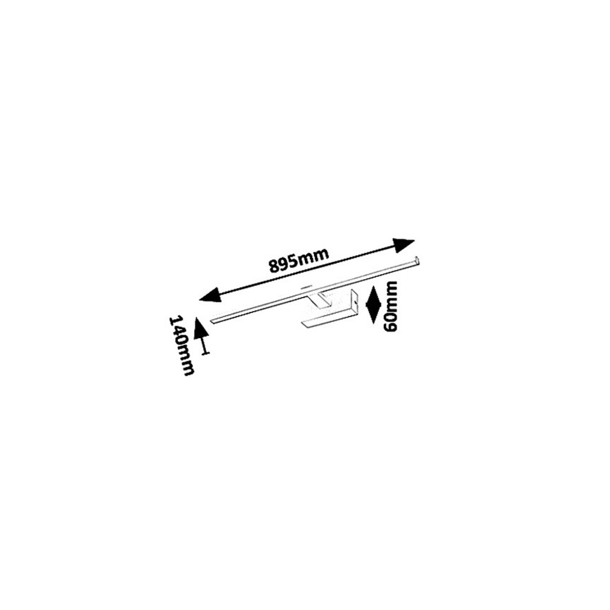 Rabalux - LED Éclairage pour miroir de salle de bains ALBINA LED/18W/230V IP23 89,5 cm