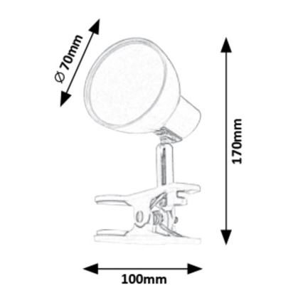 Rabalux - Lampe LED à pince LED/5W/230V