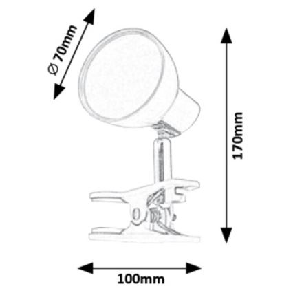 Rabalux - Lampe LED à pince LED/5W/230V