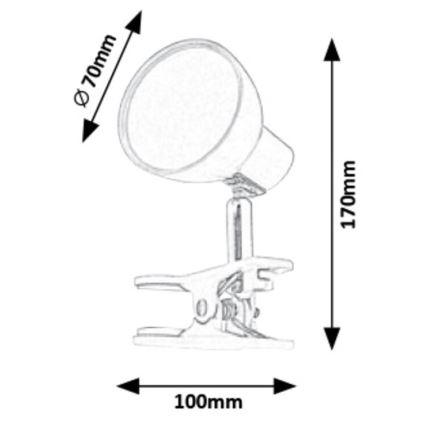 Rabalux - Lampe LED à pince LED/5W/230V