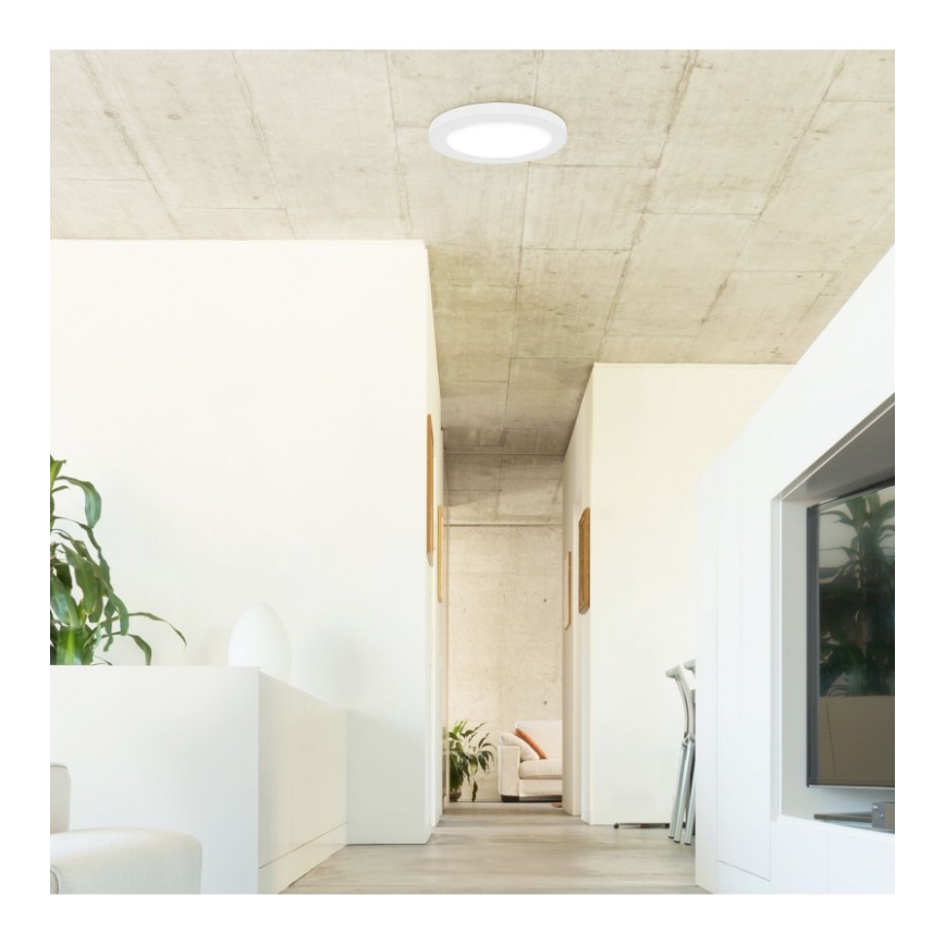 Rabalux - Plafonnier LED avec détecteur, 18 W, 230 V, 4000 K, Ø 22,5 cm