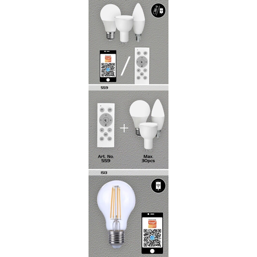Rabalux - Ampoule LED RVB à intensité variable GU10/5W/230V Wi-Fi 3000-6500K